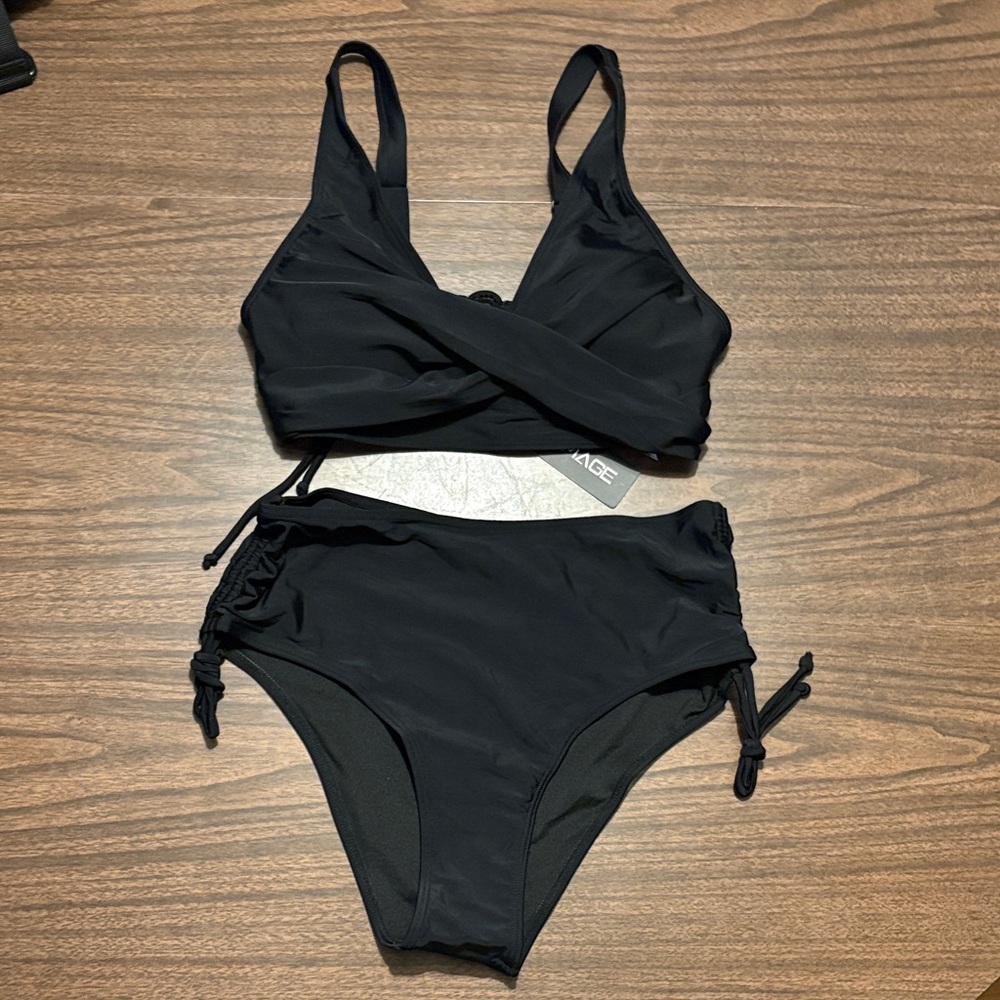 NEW Aimage Medium Black Bikini Set NWT